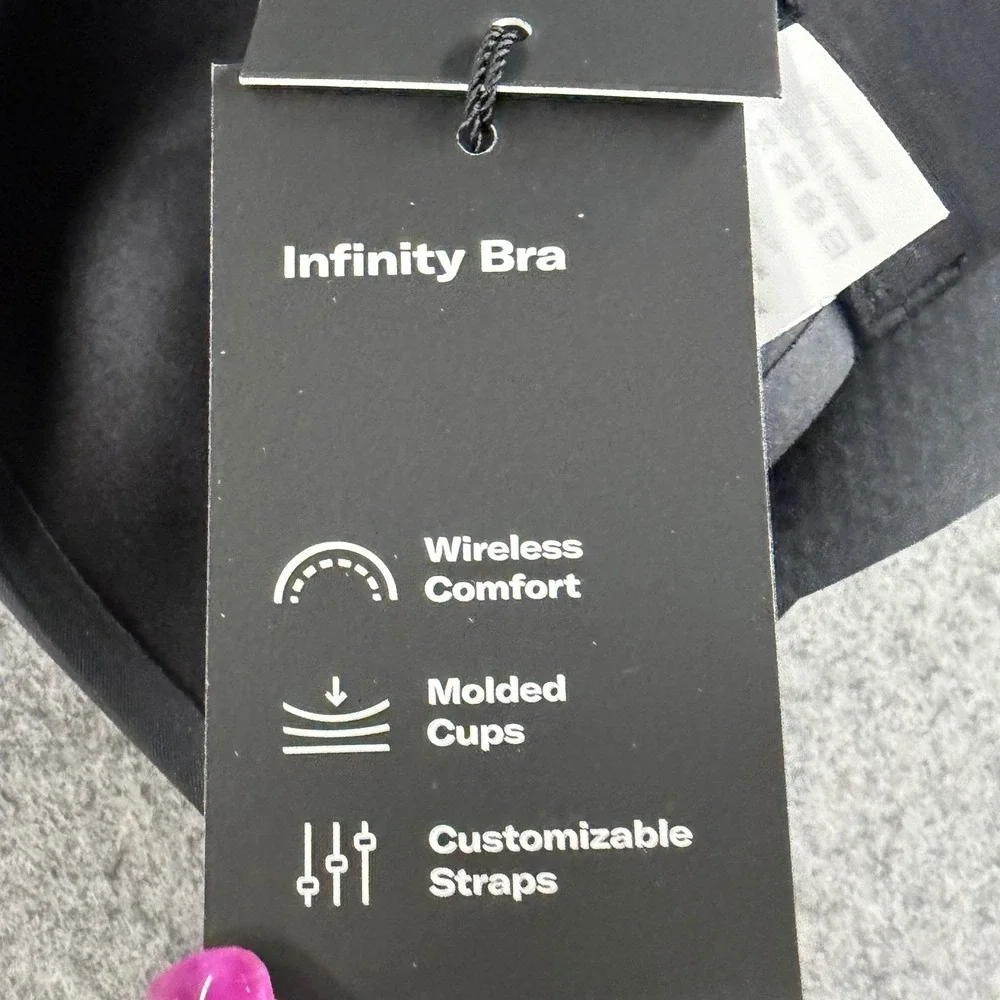 Knix Infinity Bra Womens XL Black Wireless Comfort Support Everyday Minimalist